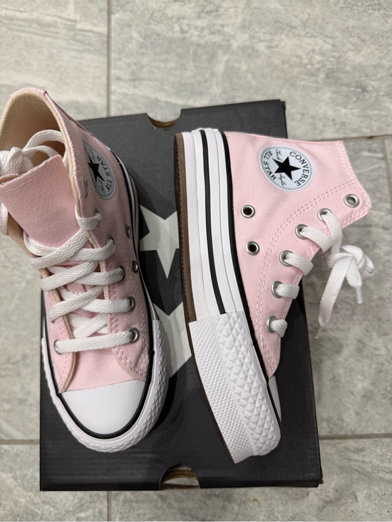 Converse Other - New girls Converse Sz 12 Pink High-Top Canvas Shoes Ctas Eva lift hi